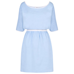 Baby Blue Dress With Sleeves